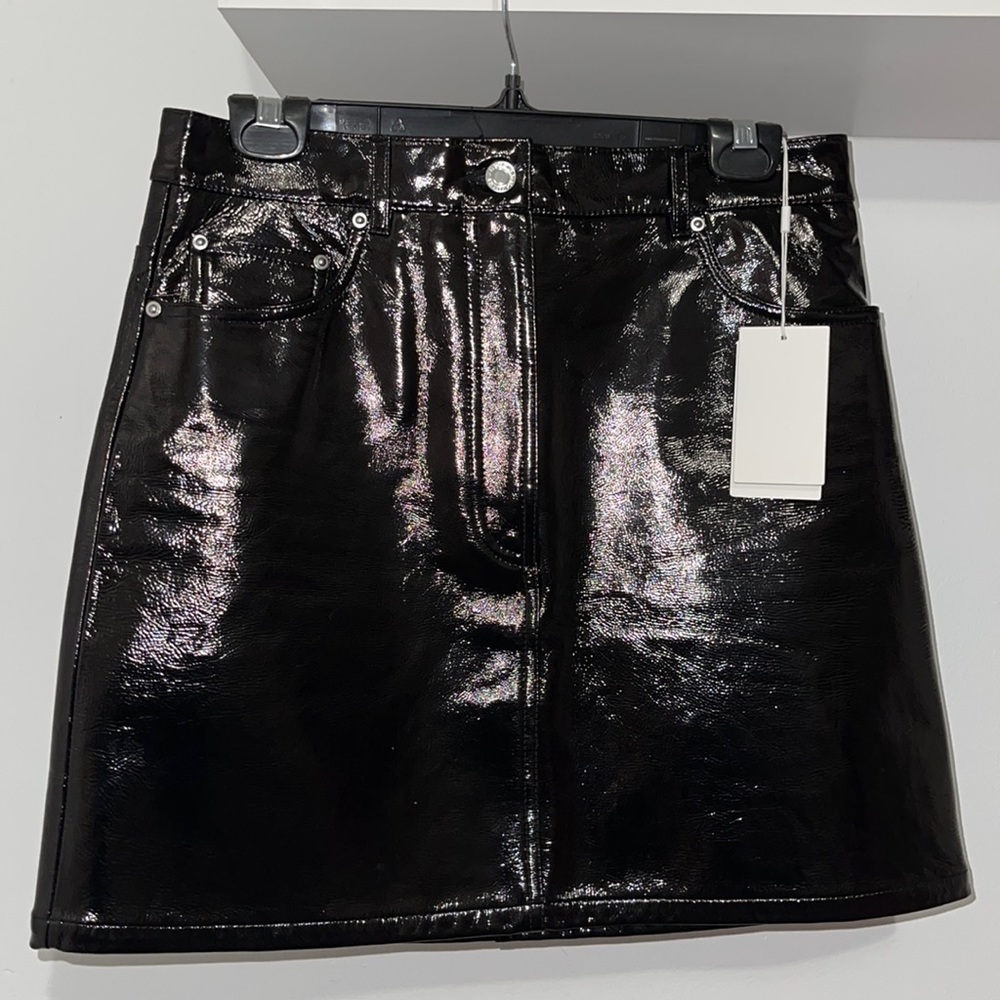 Helmut Lang Leather Skirt